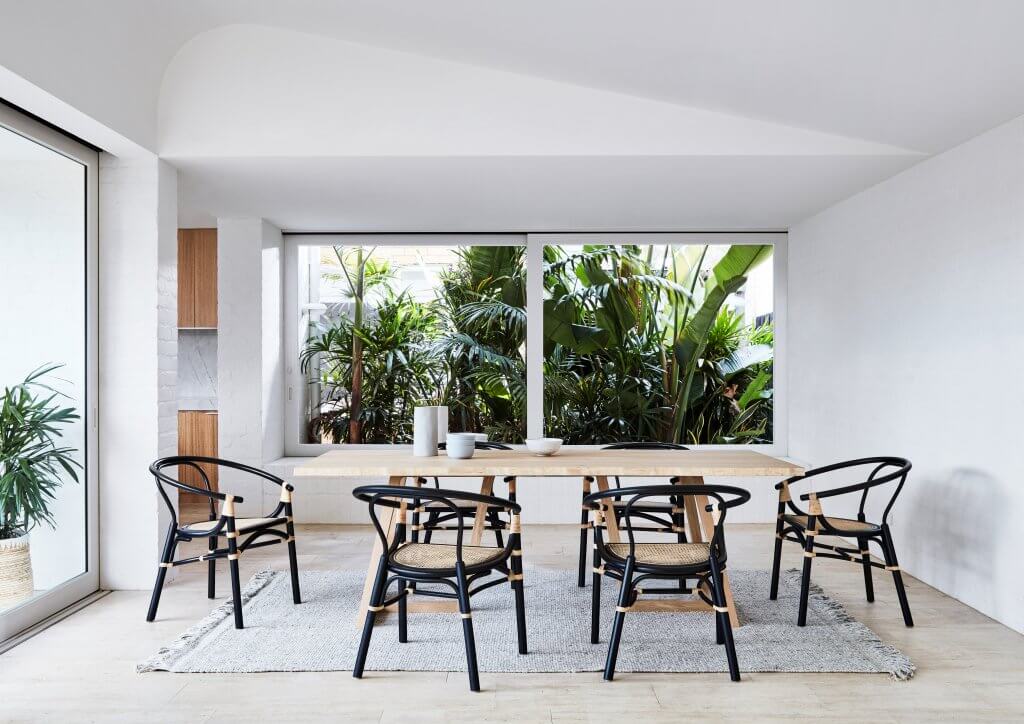 Huxley Organic Dining Table & Avery Maja Chairs Landscape